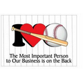 I Love Baseball w/ Bat Photo Hand Mirror (2" x 3")